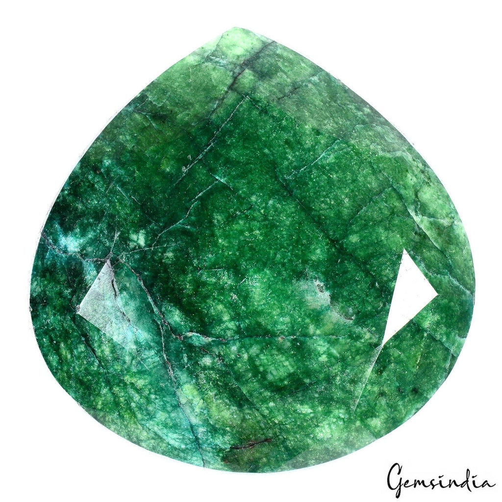1130 Carat Natural Brazilian Green Emerald Pear Faceted Huge Size Loose Gemstone