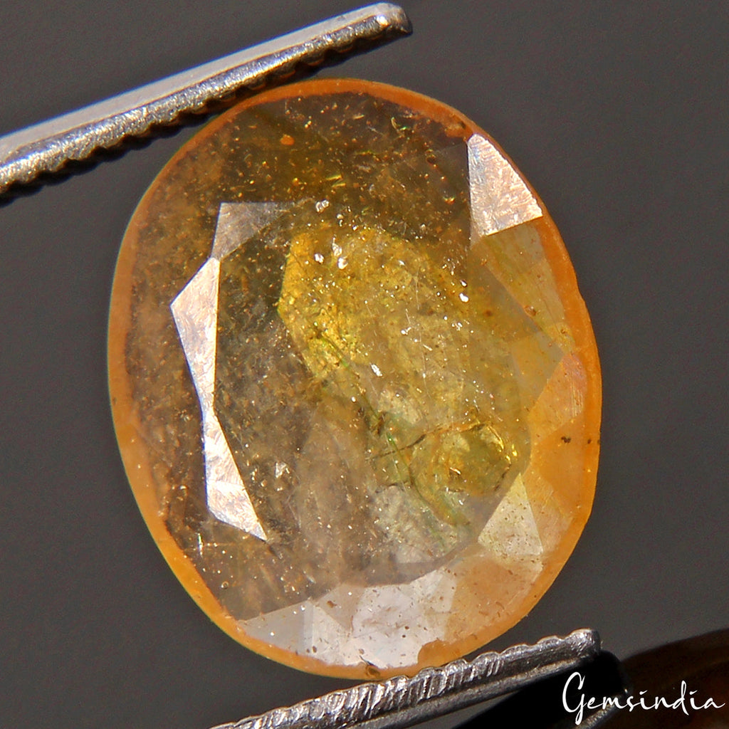 2.80 Cts Natural Ceylon Sapphire Yellow Oval Cut Untreated Certified Gemstone