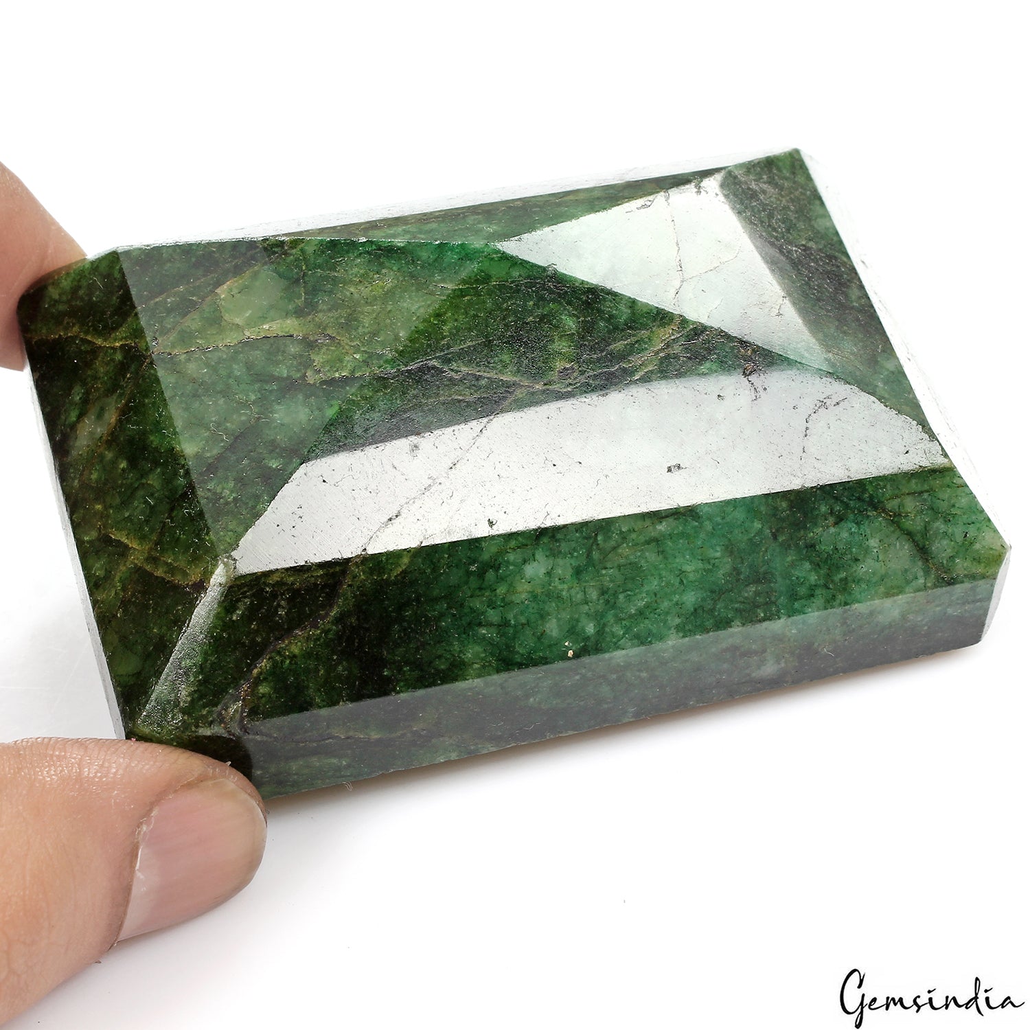 1630 Ct Natural Green Brazilian Emerald Octagon Cut Faceted Earth Mined Gemstone