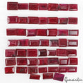 540 Ct/52 Pcs Natural African Red Ruby Loose Baguette Cut Loose Gems For Jewelry