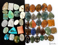 1650 Cts 47Pc Wholesale Lot Natural All Kind Gemstone Mix Shape Cabochon 19-40mm