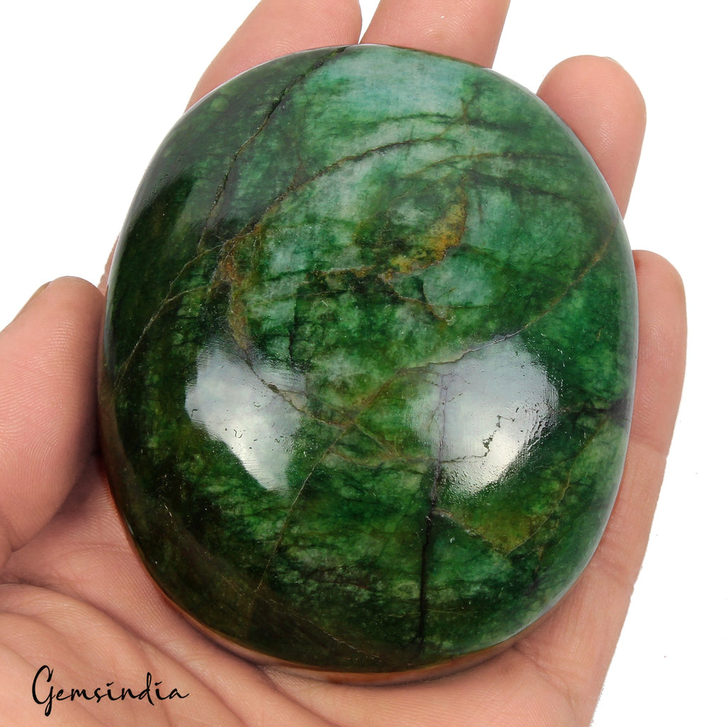 1720 Ct Oval Cabochon Green Emerald Natural Earth Mined Loose Brazilian Gemstone