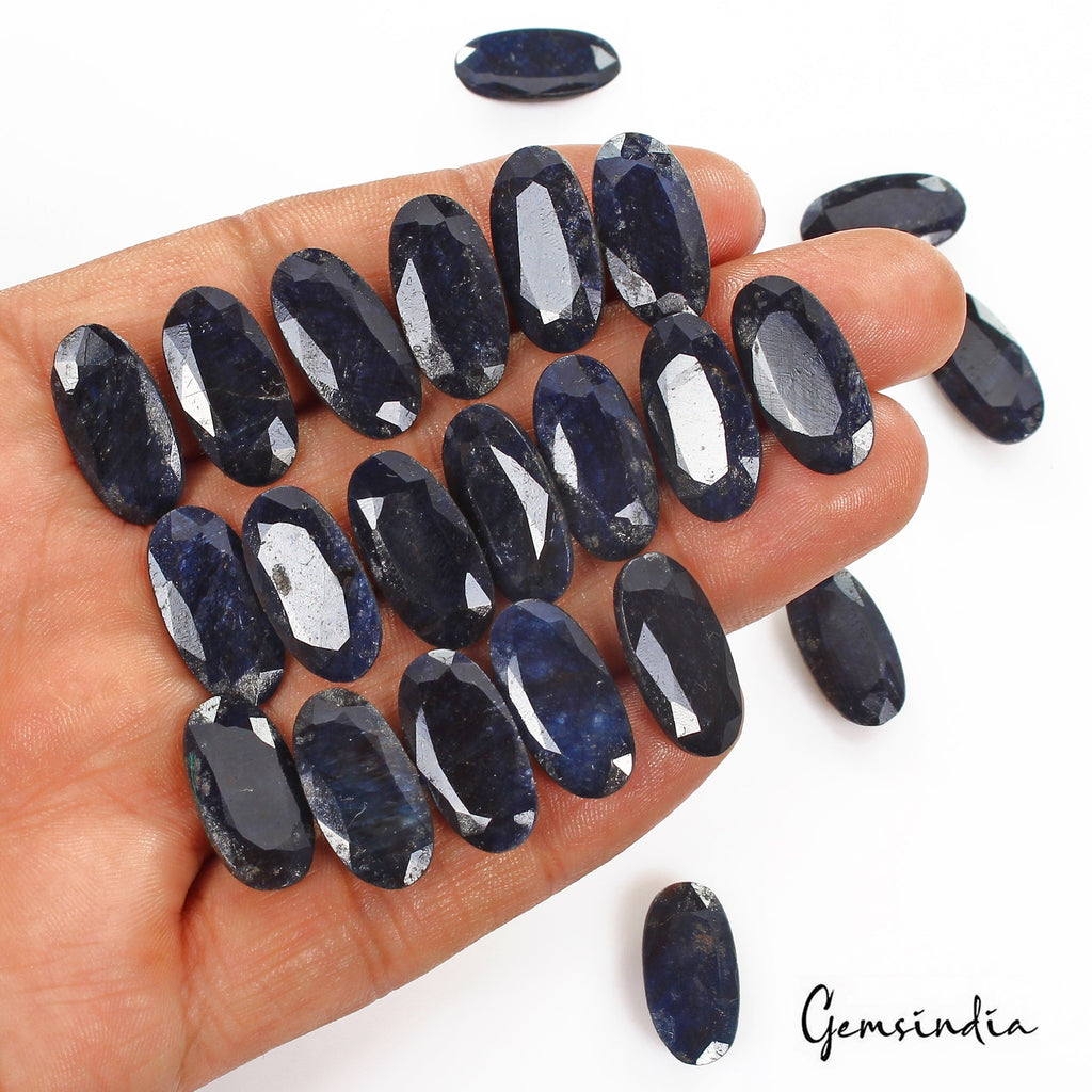 250 Cts/23 Pcs Natural Blue Sapphire Oval Faceted Loose Calibrated 20x10mm Gems