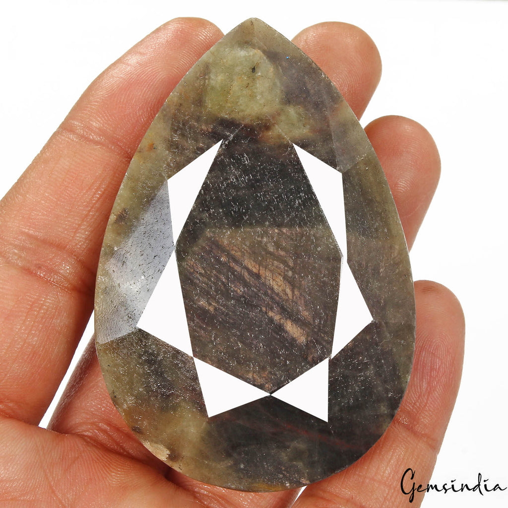 Sapphire Loose Gemstone, Untreated, Brown — 71x48x22mm, 700 Ct, Madagascar