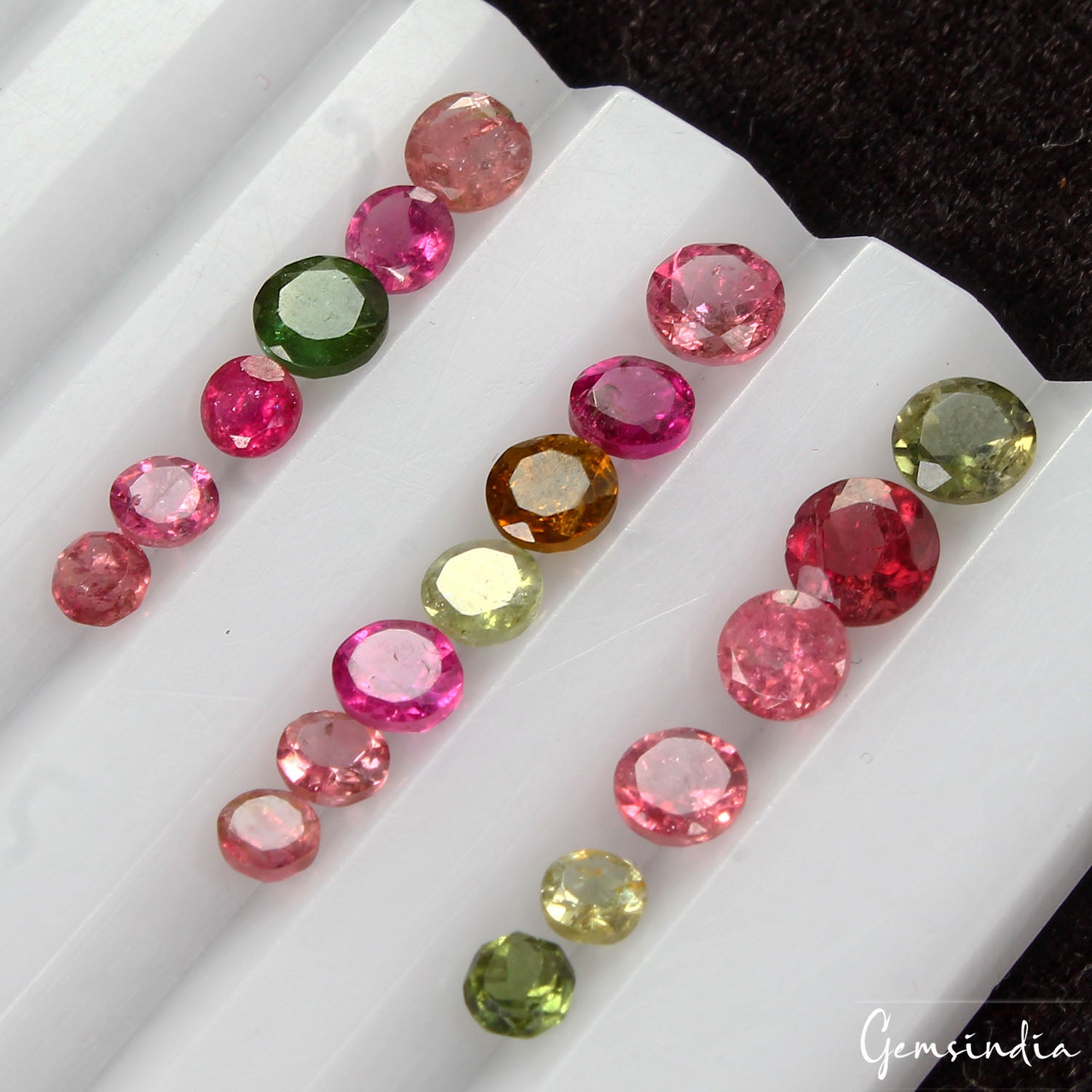 Tourmaline Lot, Loose Gemstone, Round Cut, Multi Color — 19 Pieces, 3mm to 5mm, 5.10 Ct
