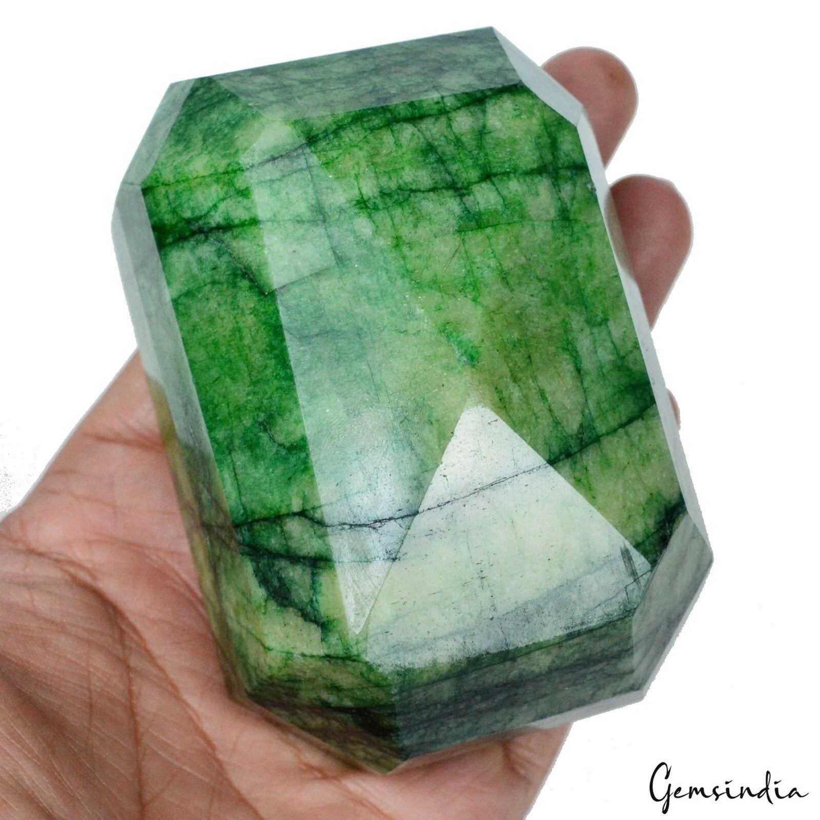 Natural Green Brazilian Emerald Octagon Faceted Cut 2850 Ct Earth Mined Gemstone