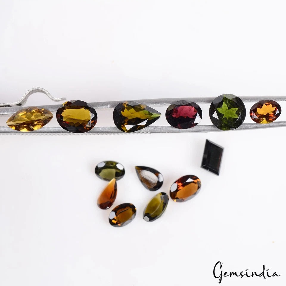 Tourmaline Lot, Loose Gemstone, Multi Color — 13 Pieces, 7mm, 21.50 Ct
