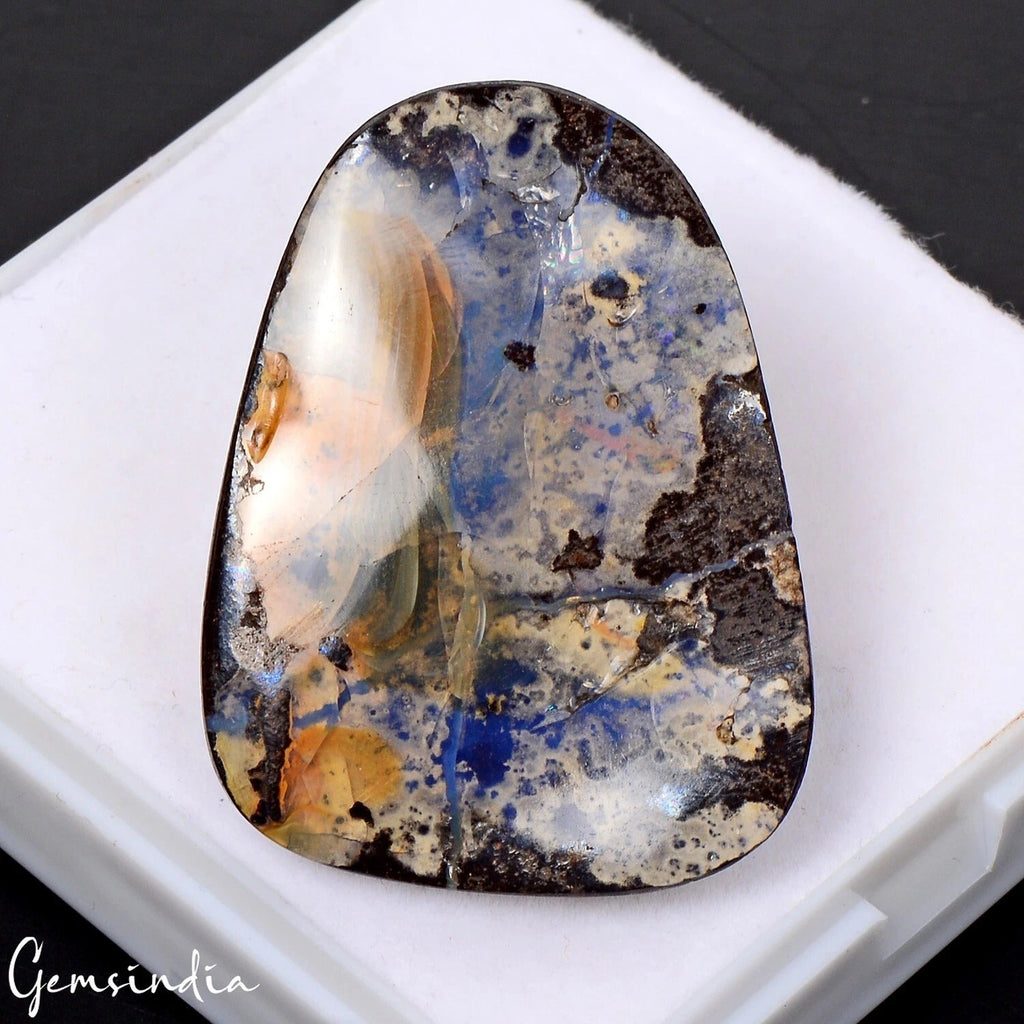 77.50 Ct Free Form Cabochon Natural Winton Matrix Boulder Opal - Queensland Gem