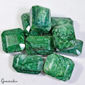 Emerald Lot, Loose Gemstone, Color Enhanced, Green — 9 Pieces, 37mm to 47mm, 3000 Ct, Brazil