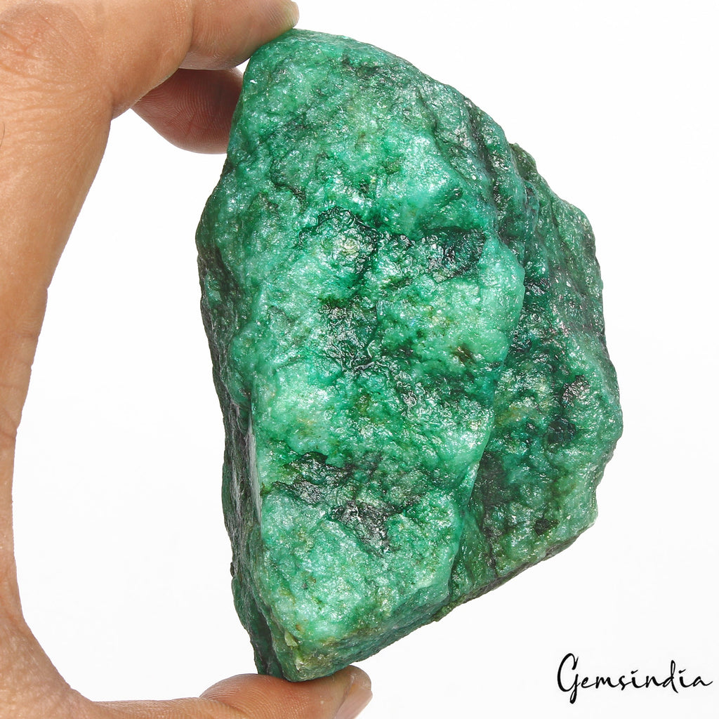 1800 Ct Natural Brazilian Green Emerald Raw Rough Rock Crystal Minerals Huge Gem