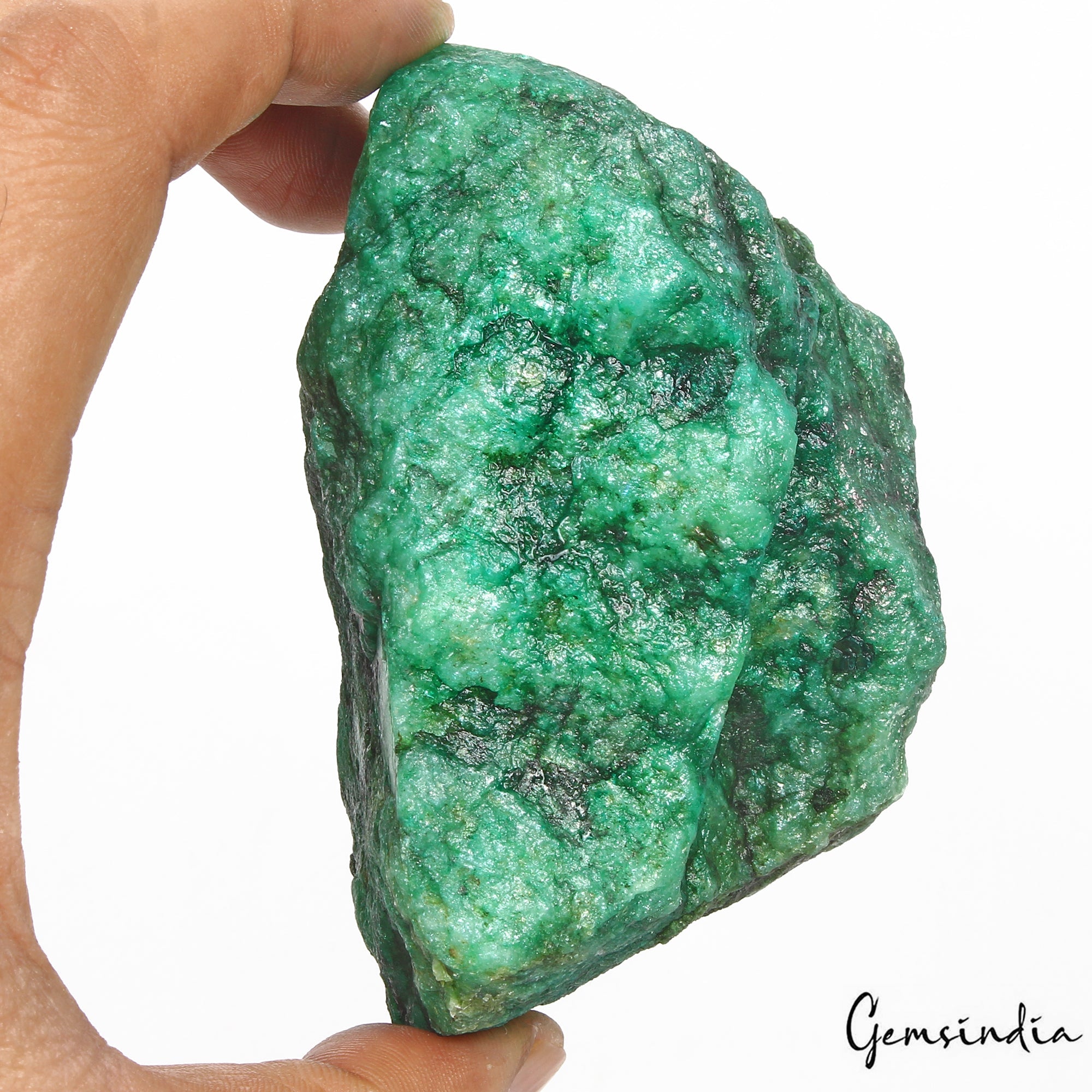 1800 Ct Natural Brazilian Green Emerald Raw Rough Rock Crystal Minerals Huge Gem