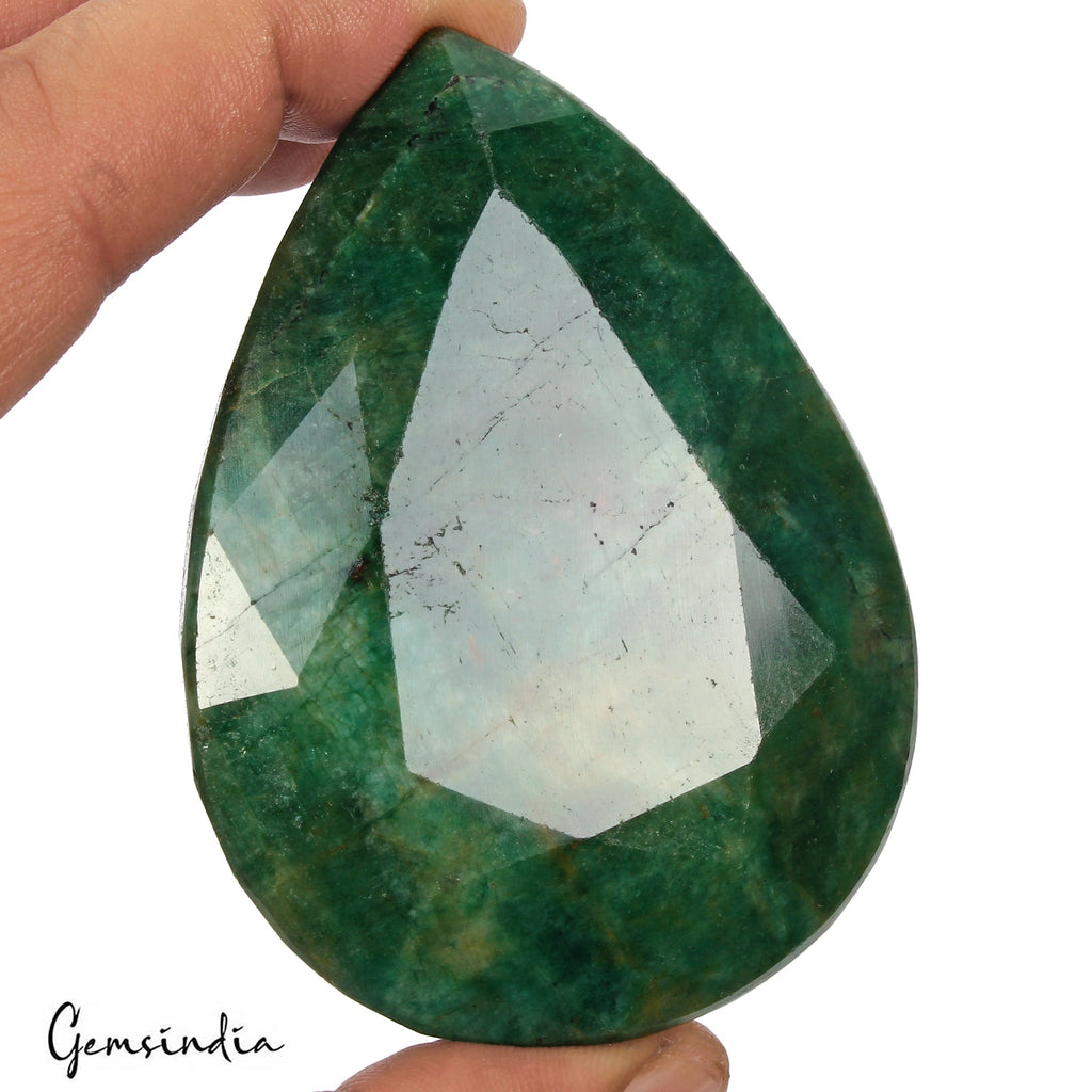 930 Ct Natural Pear Cut Green Brazilian Emerald Earth Mined Huge Loose Gemstone