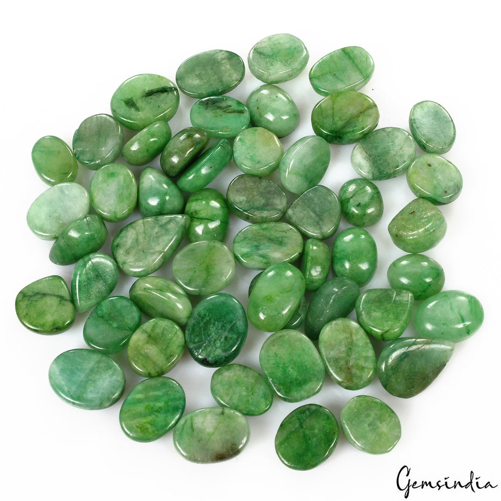 510 Cts/52 Pcs Natural Brazilian Green Emerald Mixed Cab Loose Gems For Jewelry