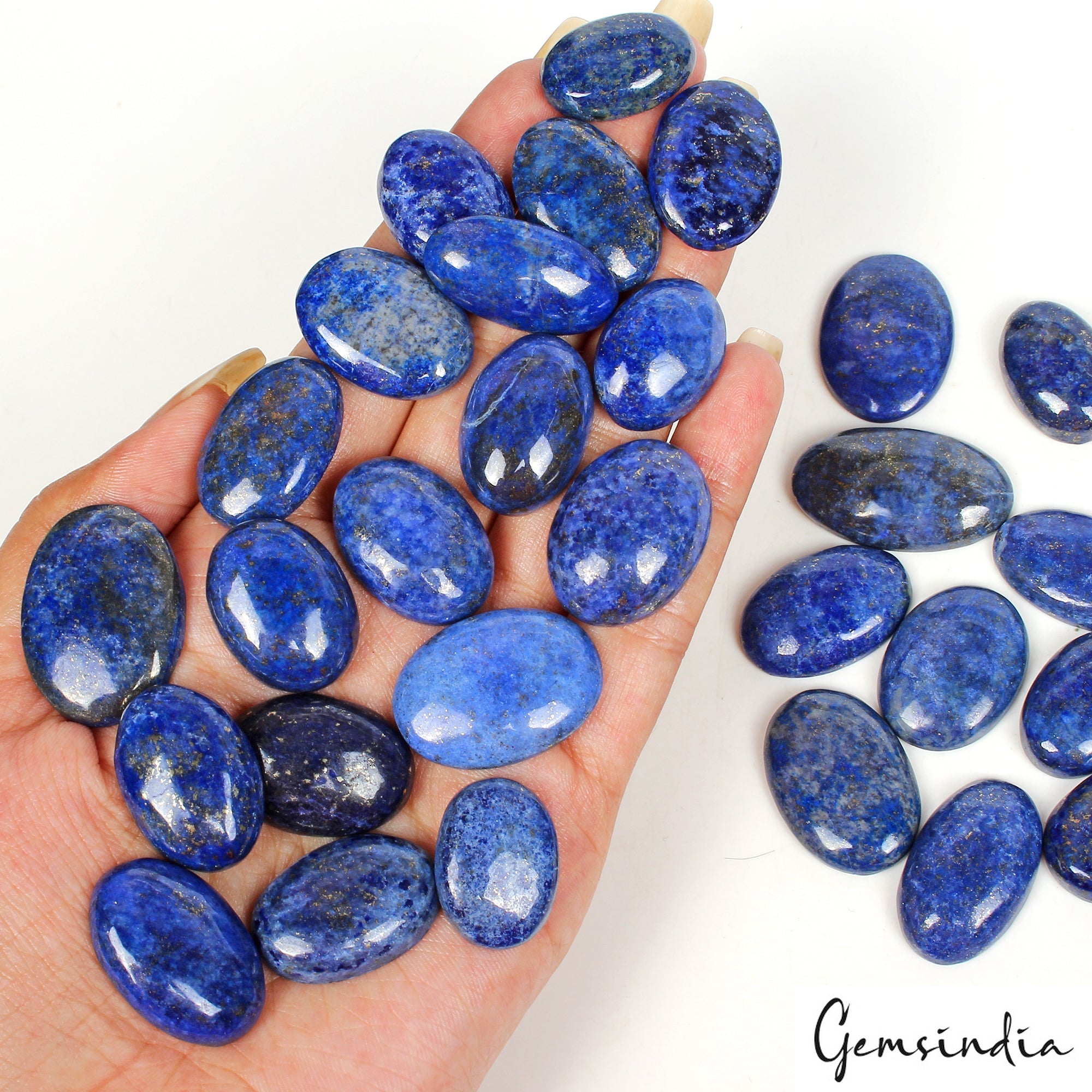 750 Ct Natural Blue Lapis Lazuli Oval Cabochon Loose Wholesale Gemstone Lot 29Pc