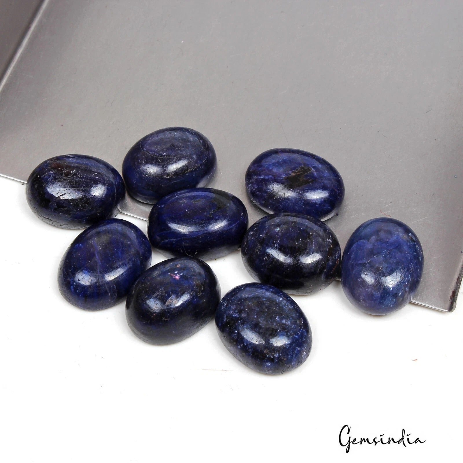 Natural Blue Sapphire Oval Cab Loose Gemstone Lot For Making Jewelry 168.80 Cts