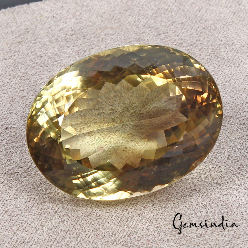 104.65 Cts Natural Untreated Golden Honey Citrine Oval Loose Gem For Pendant