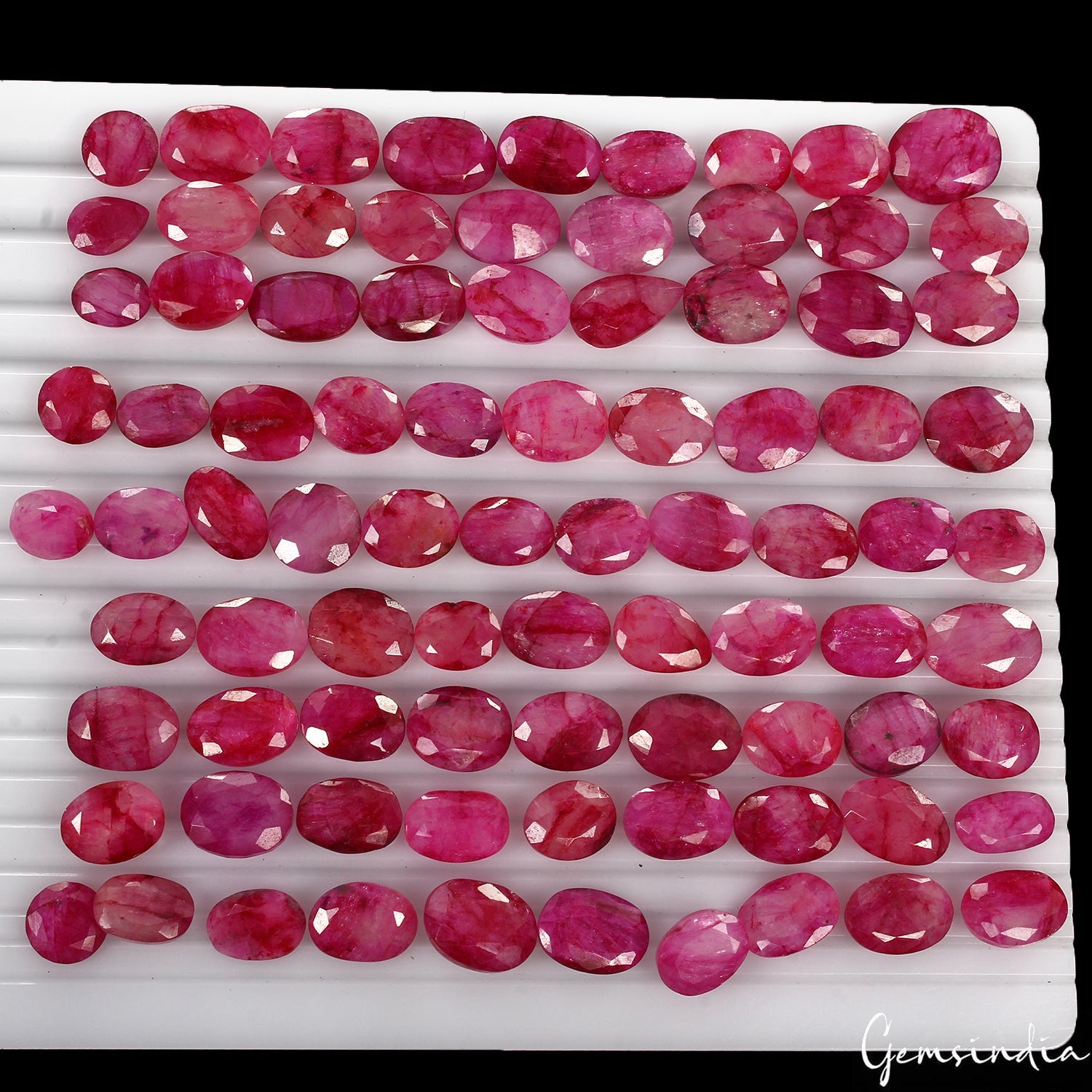 500 Cts/85 Natural Red Pink USA Beryl Bixbite Oval Faceted Loose Gem For Jewelry