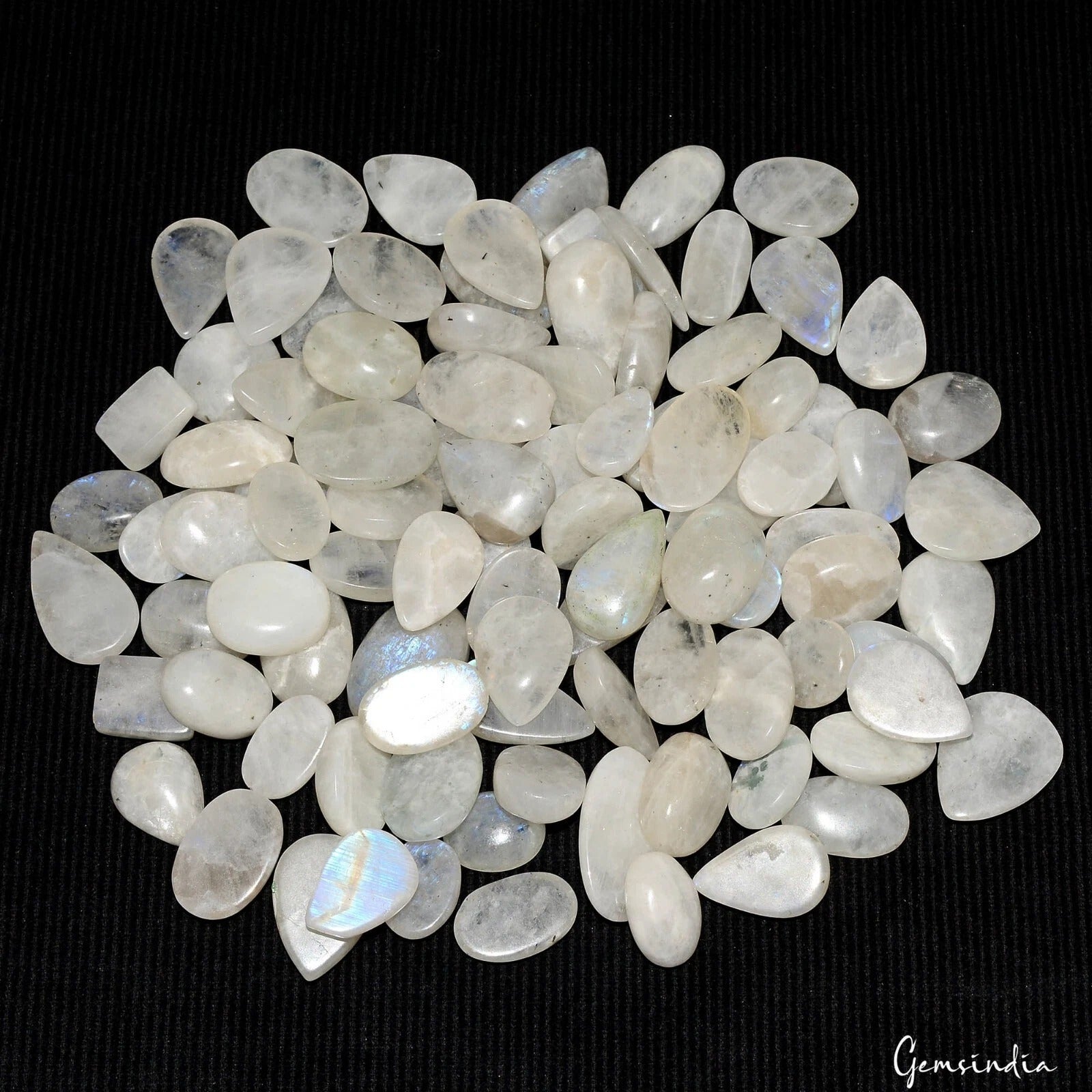 100% Natural Blue Shine MOONSTONE Mix Shape Cabochon 1500 Ct Loose Gemstones 95P