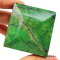 650 Ct Natural Green Brazilian Emerald Uneven Square Faceted Earth Mined Gems