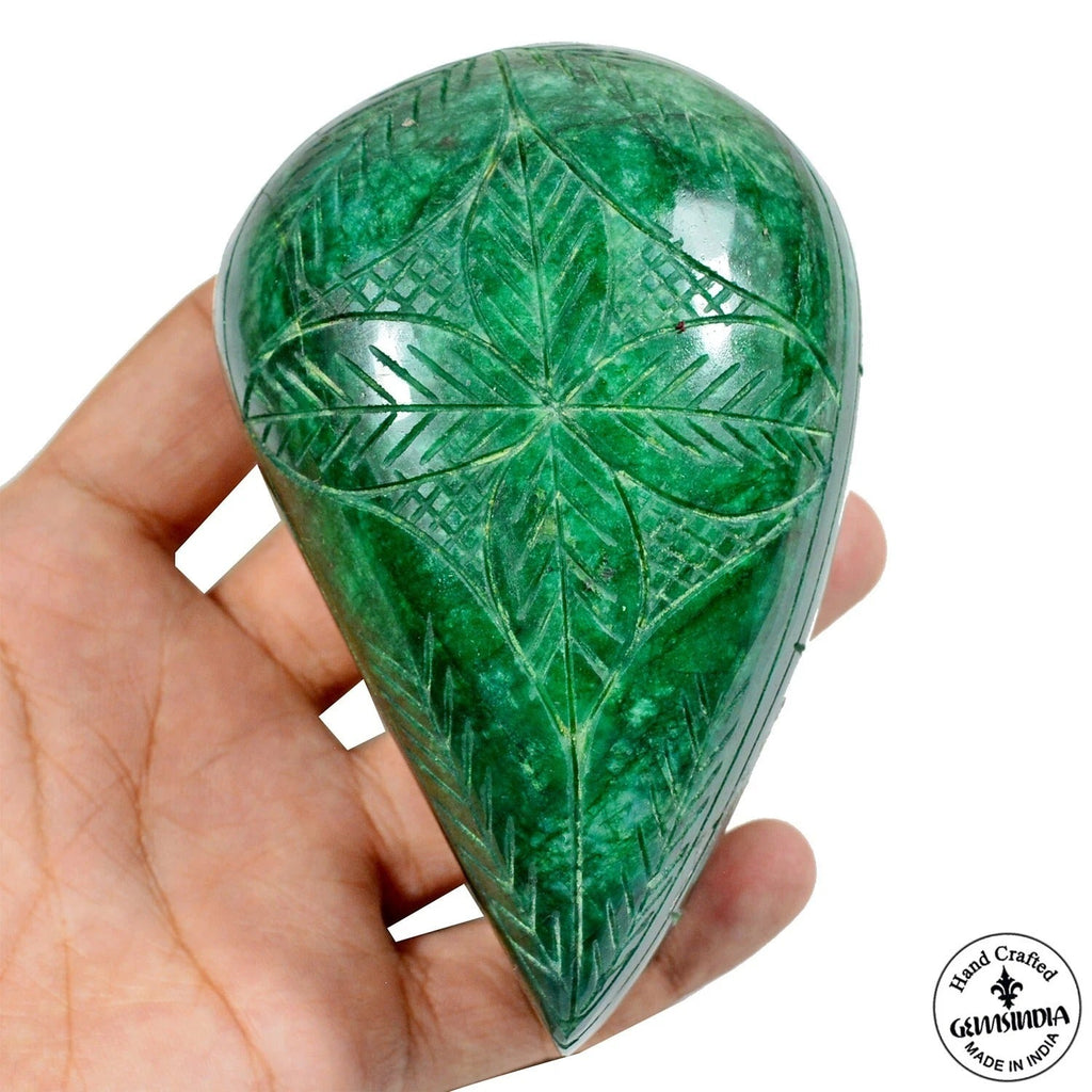 Certified 2890 Ct Natural Green Brazilian Emerald Pear Cut Earth Mined Loose Gem