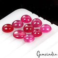 5-7mm Round Cabochon Natural Red Mozambique Ruby Loose Certified AAA Grade Gems