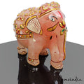 2630 Ct Natural Rose Quartz Crystal Carved Stone Elephant Animal Sculpture Reiki