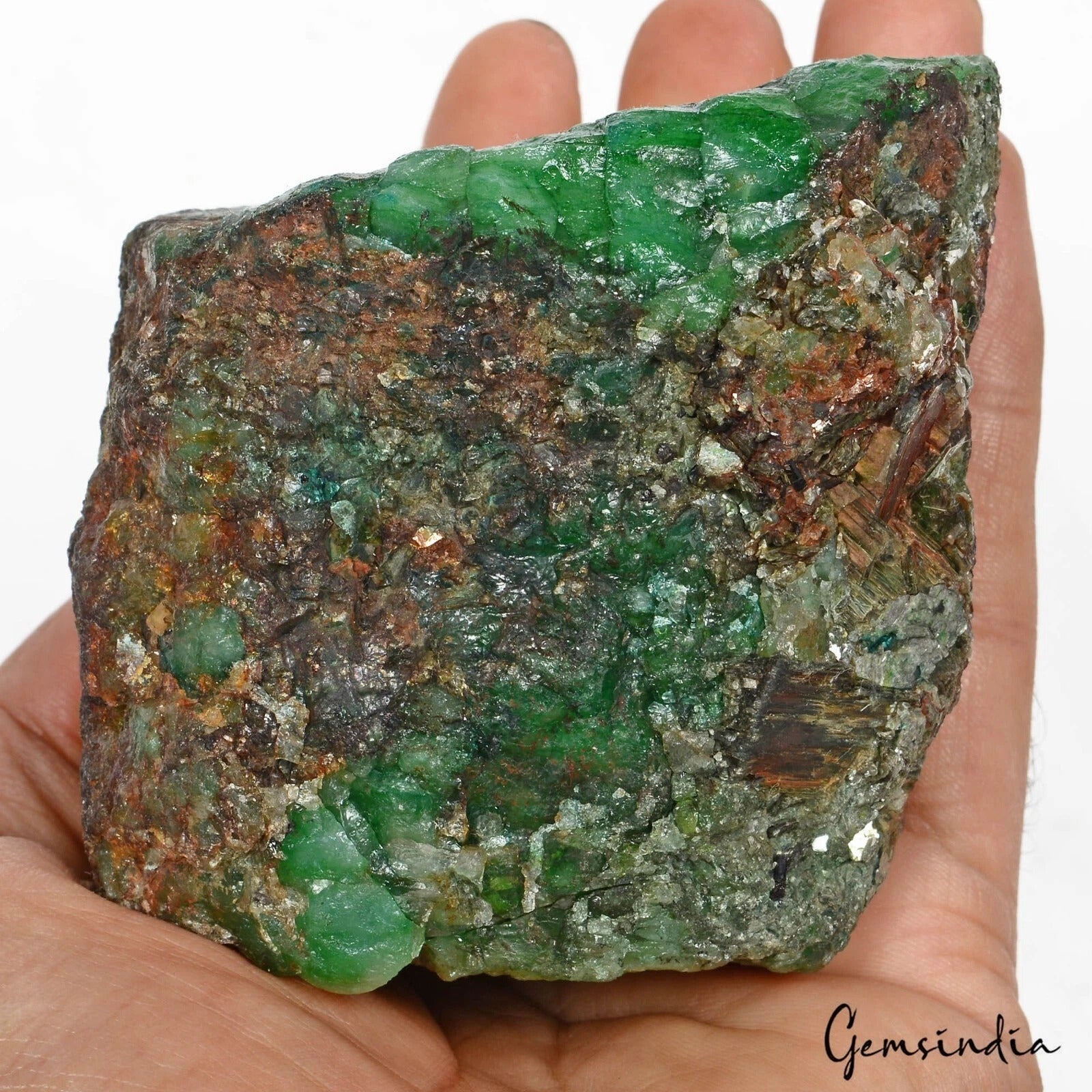 2770 Cts Natural Brazilian Green Emerald Uncut Rough Rock Huge Loose Healing Gem