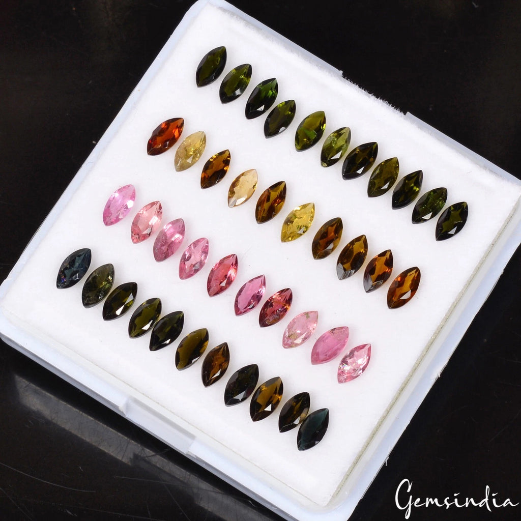 Tourmaline Lot, Loose Gemstone, Untreated — 42 Pieces, 5 x 2.5mm, 10.00 Ct