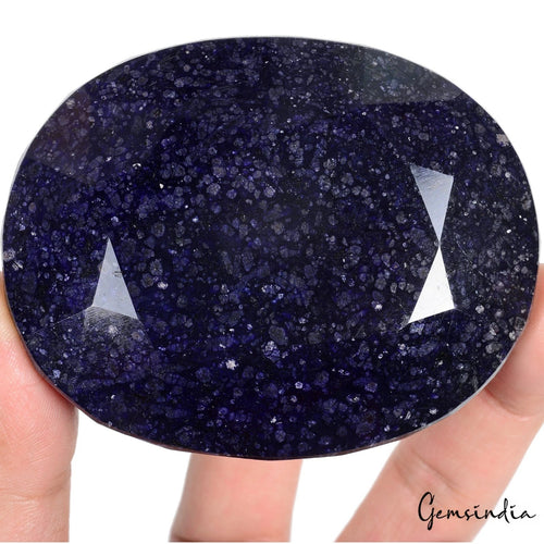 African Blue Sapphire Loose Gemstone, Color Enhanced — 84x63x38mm, 2280 Ct, Africa