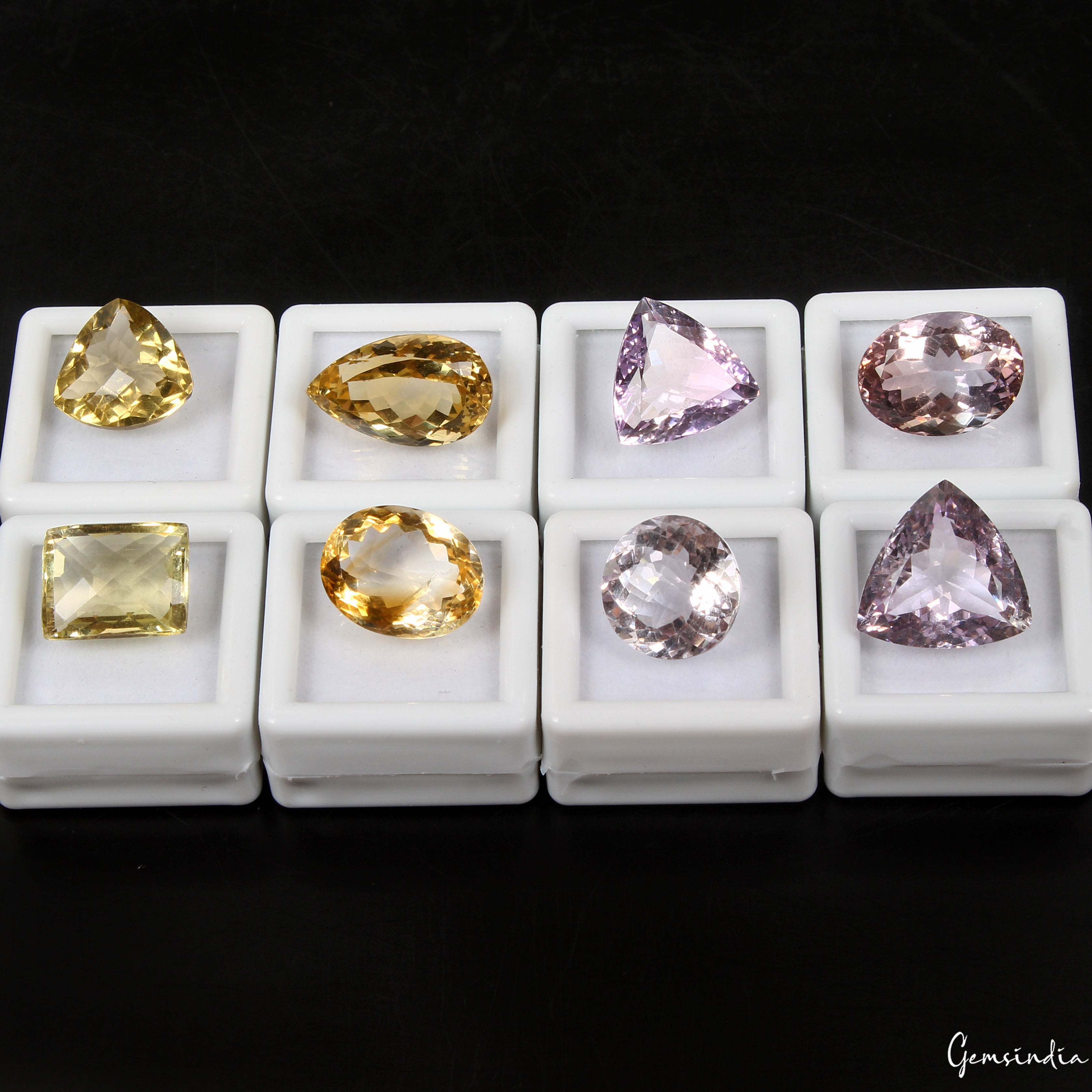 VVS Natural Amethyst CItrine Top Quality Mix Cut Sparkling Gemstones 113.70 Cts