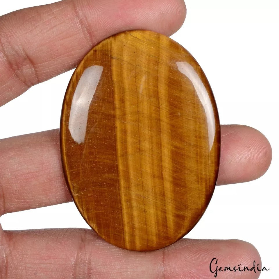 137.00 Ct Natural Brown Yellow Tiger Eye Oval Cab Loose Gems For Making Pendant