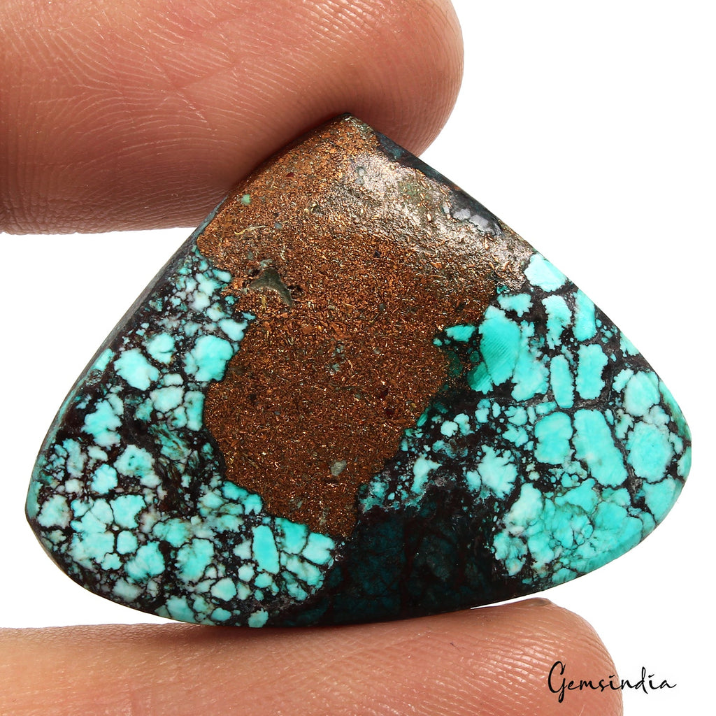 36.50 Ct Natural Arizona Blue Turquoise Pear Cab Loose Gems From United State