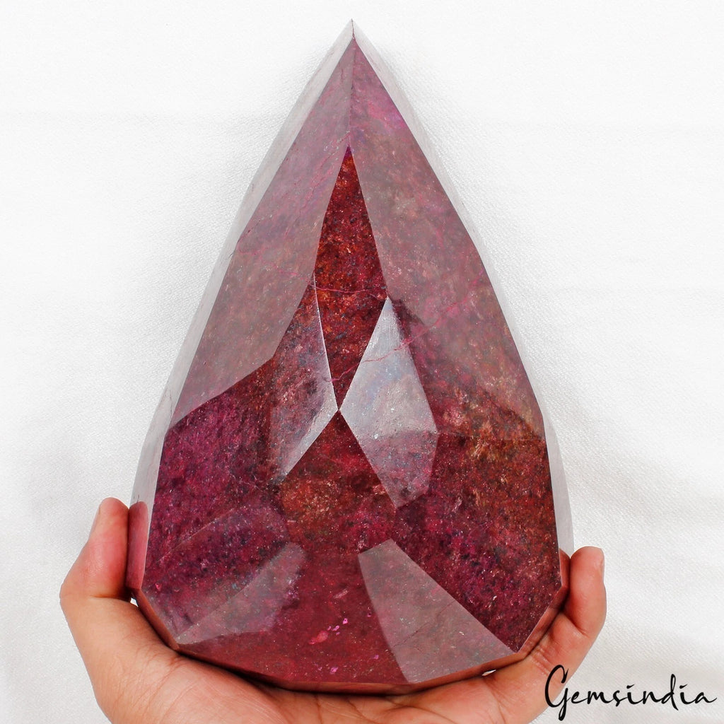 Ruby Loose Gemstone, Color Enhanced, Red — 8.5 x 5.5 x 4 Inch, 23150 Ct (4.63 Kg), Madagascar