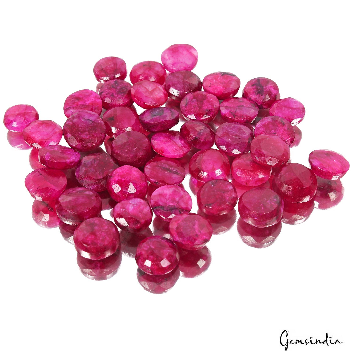 240.00 Ct/40 Pc Natural Pink Beryl Bixbite USA Round Cut Gems Lot For Jewelry G