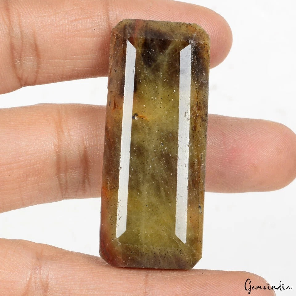 Certified 222.30 Ct Natural Untreated Brown Sapphire Octagon Cut Earth mined Gem