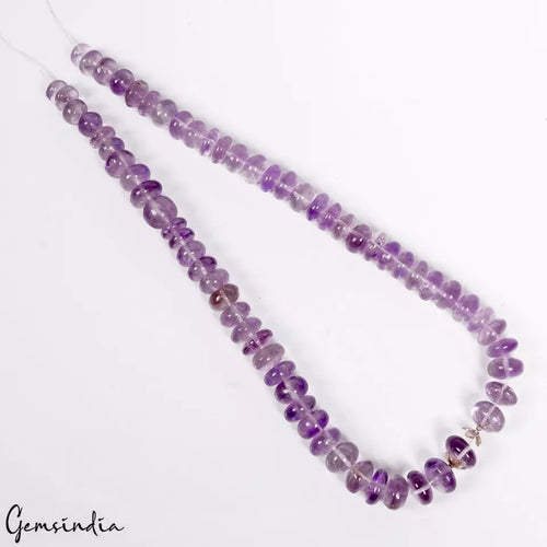 Amethyst Beaded Strand, Untreated — 09mm to 13mm, 570 Ct