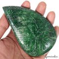 1170 Cts Natural Brazilian Green Emerald Leaf Shape Hand Carved Huge Loose Gem