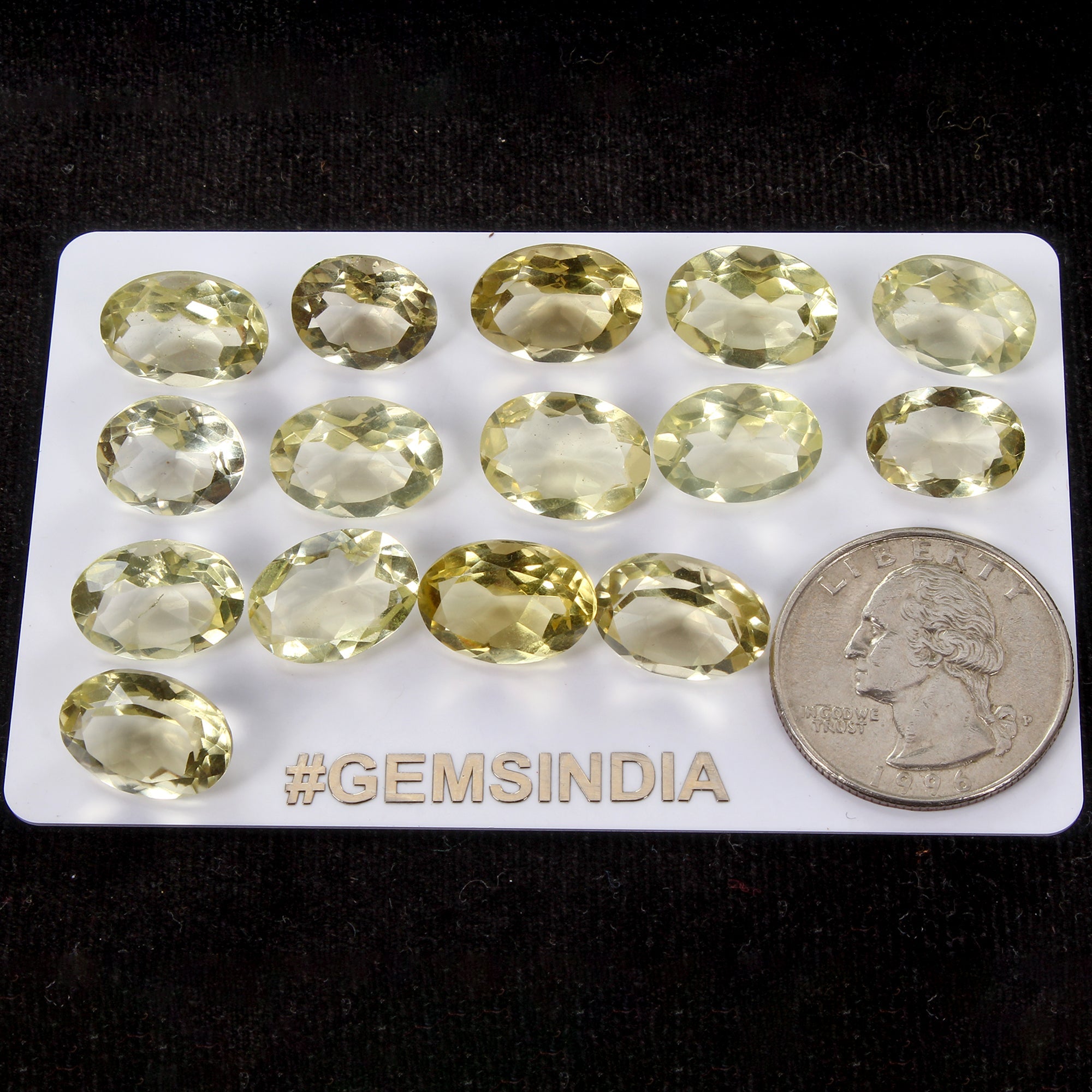 Certified 79.50 Ct Natural Lemon Citrine Quartz Oval Cut 12-14mm Untreated Gems