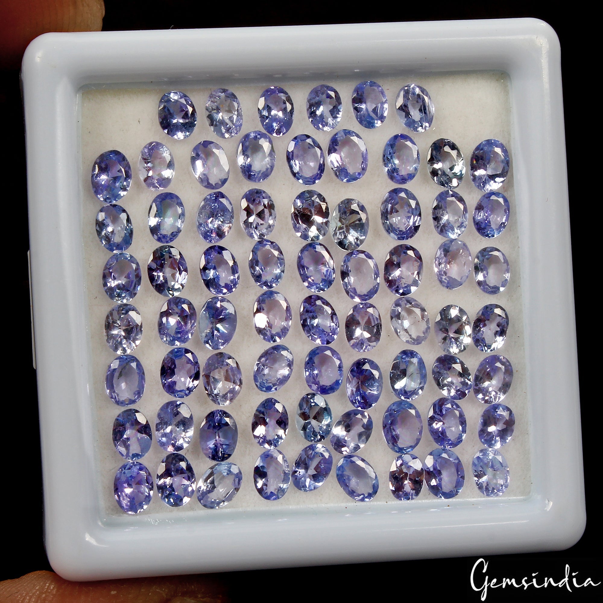 70 Pc Natural Blue Tanzanite Oval cut 4x3mm Loose Unheated Jewelry Gemstones Lot