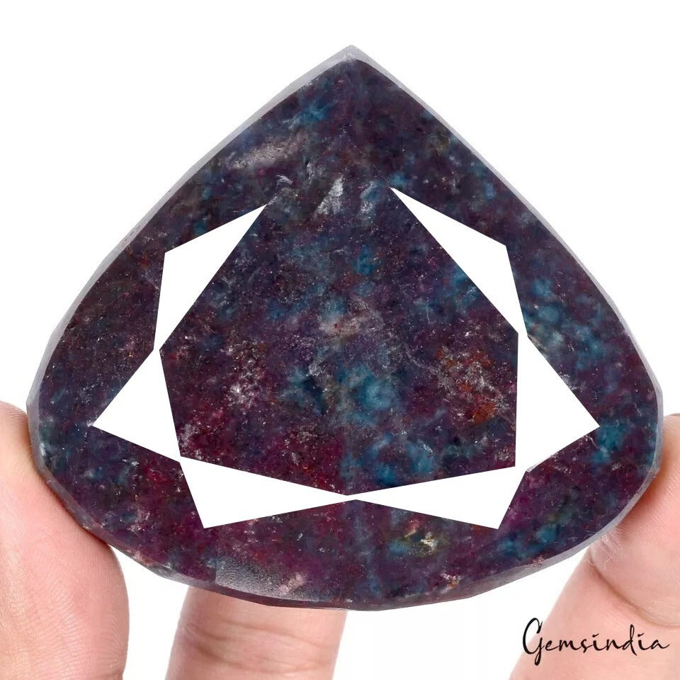 1540 Ct Natural Untreated Ruby Kyanite Pear Faceted Huge Loose Madagascar Gem