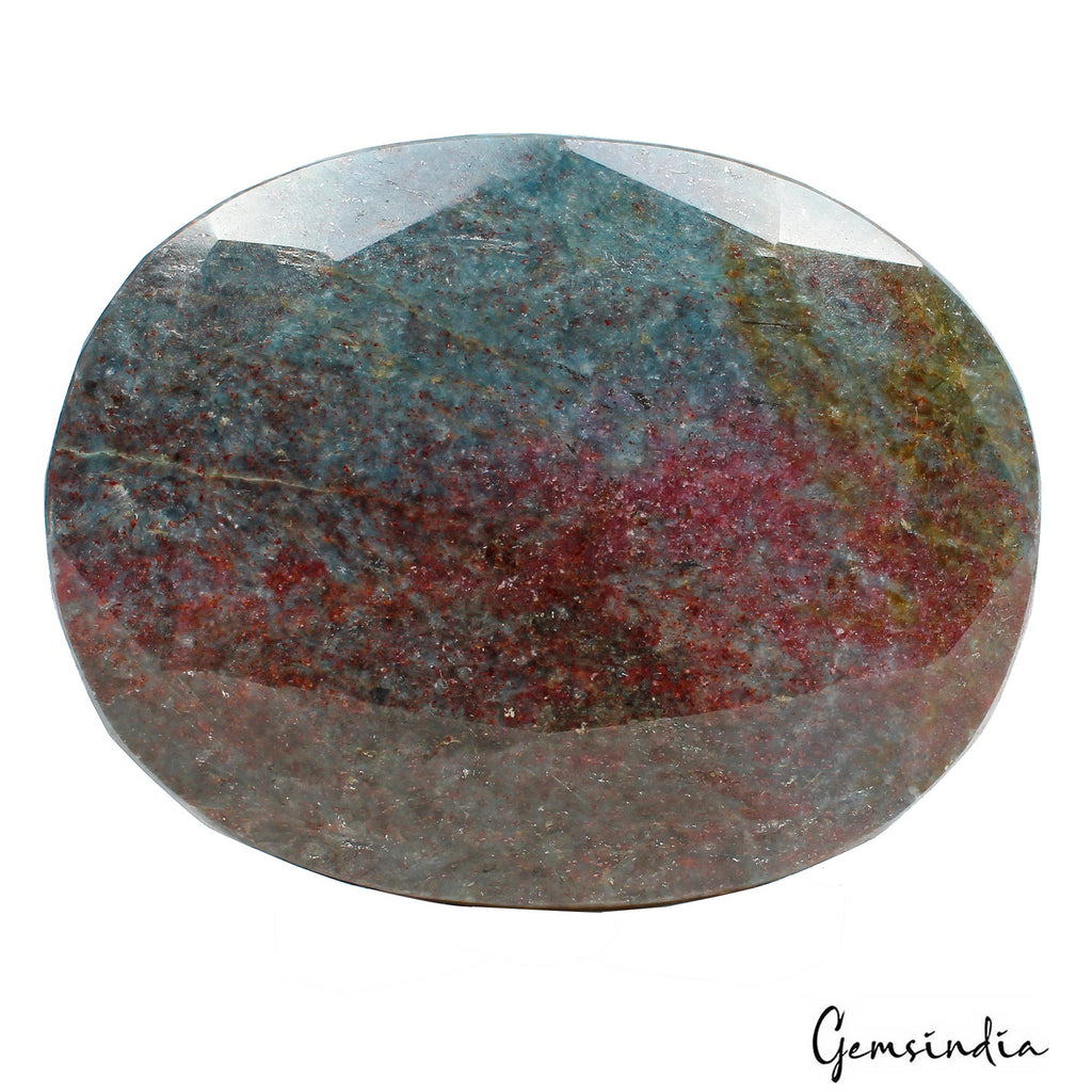 1430 Cts Natural Untreated Bi-Color Ruby Kyanite Oval Cut Earth Mined Gemstone