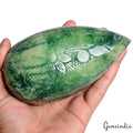 Certified 5455 Cts Natural Green Emerald Pear Shape Hand Carved Loose Gemstone
