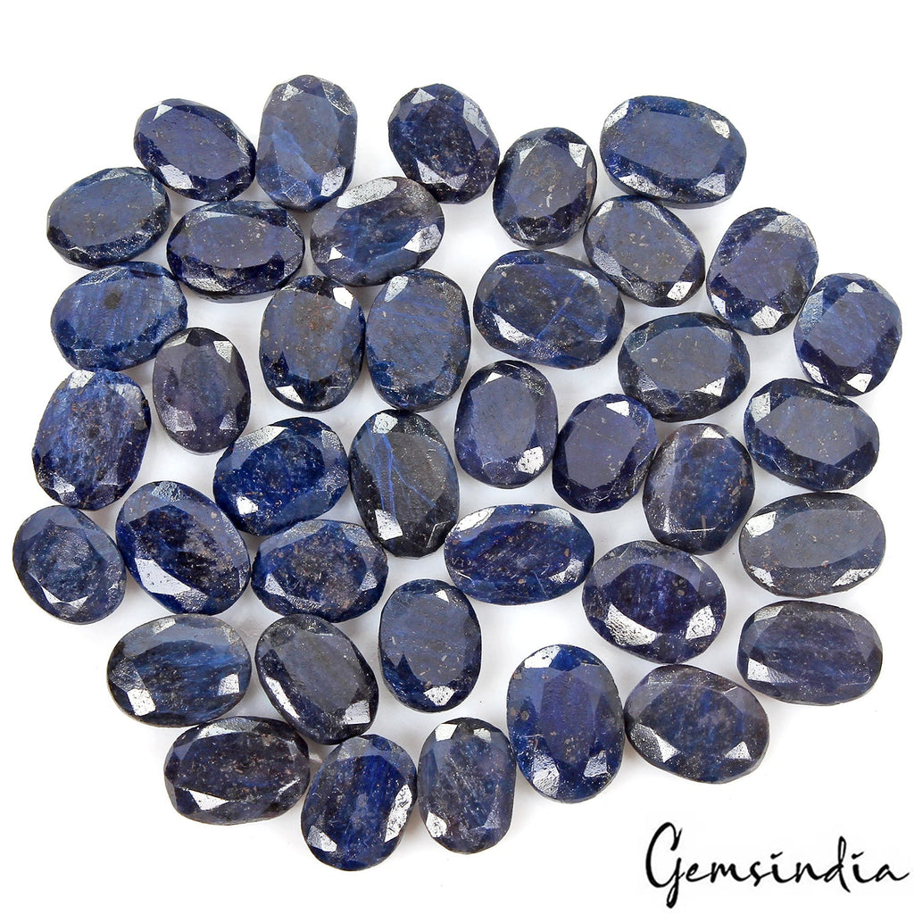 830 Ct/42 Pcs Natural Blue Sapphire Oval Cut Loose Ring Size Wholesale Gems Lot