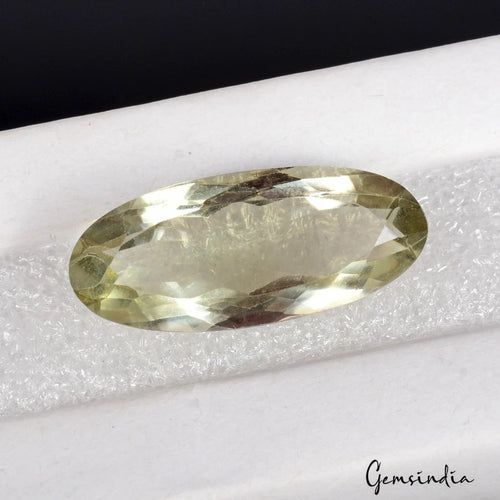Amethyst Loose Gemstone, Untreated, Green — 26 x 11 x 7mm, 14.60 Ct