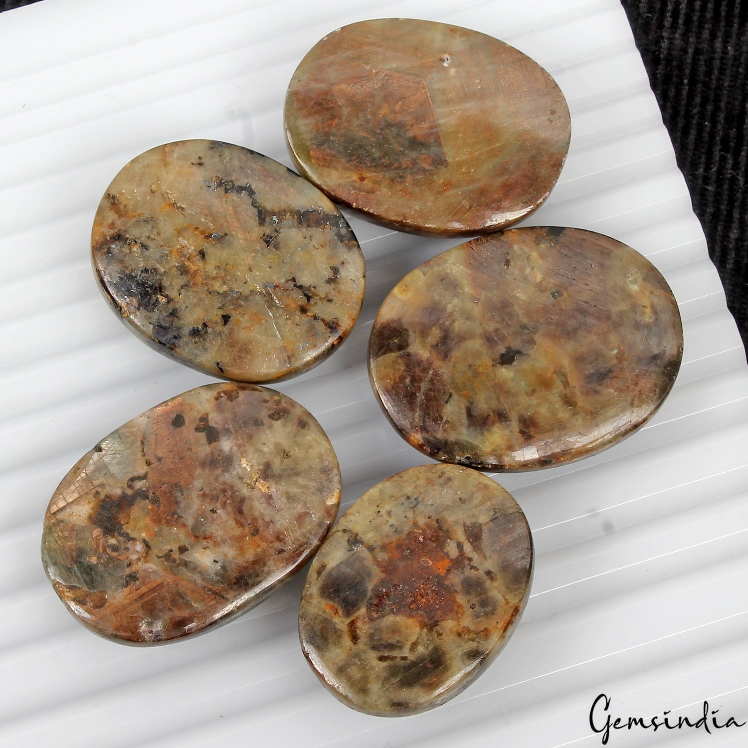770 Ct Natural Brown Untreated Sapphire Oval Cab Loose Wholesale Gemstones~5 Pcs