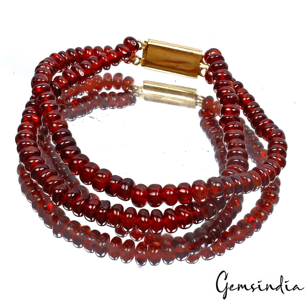 Hessonite Garnet Loose Gemstone, Untreated — 4mm To 5mm, 110 Ct, India