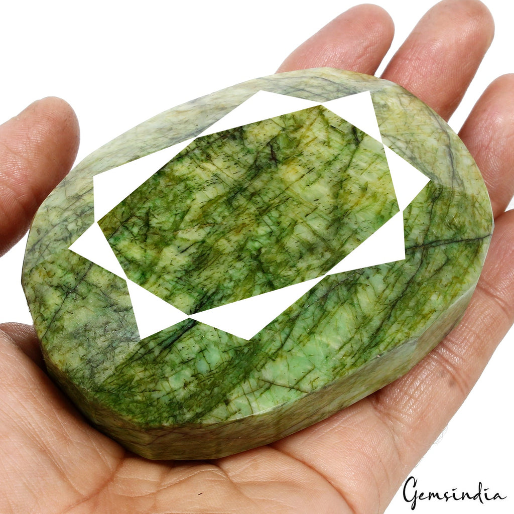 2230 Ct Natural Green Emerald Oval Cut Earth Mined Loose Huge Gemstone 90x67mm