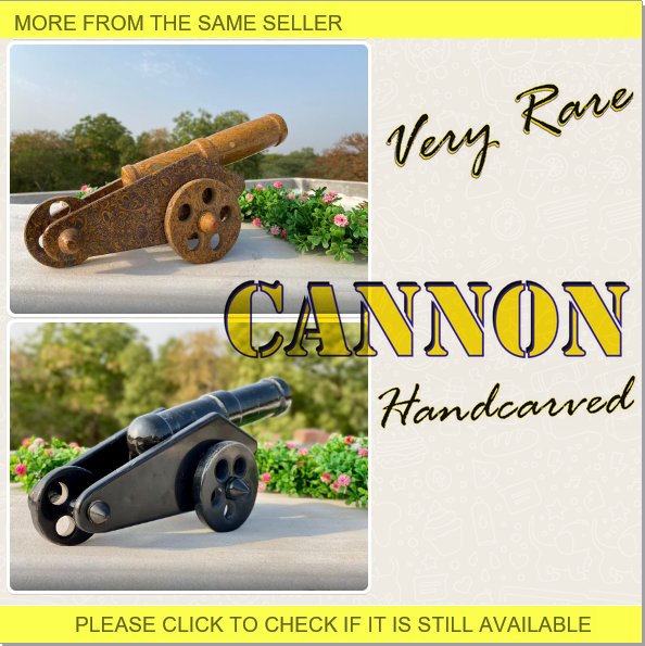 1.64 Kilo Natural Marium Jasper Gemstone Antique Cannon Barrel Hand Carved Model