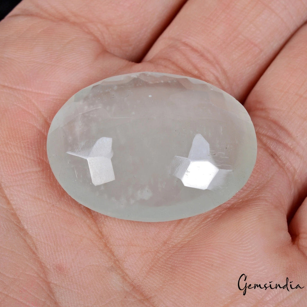 Aquamarine Loose Gemstone, Untreated, Blue — 31x25x10 mm, 52.00 Ct, Brazil