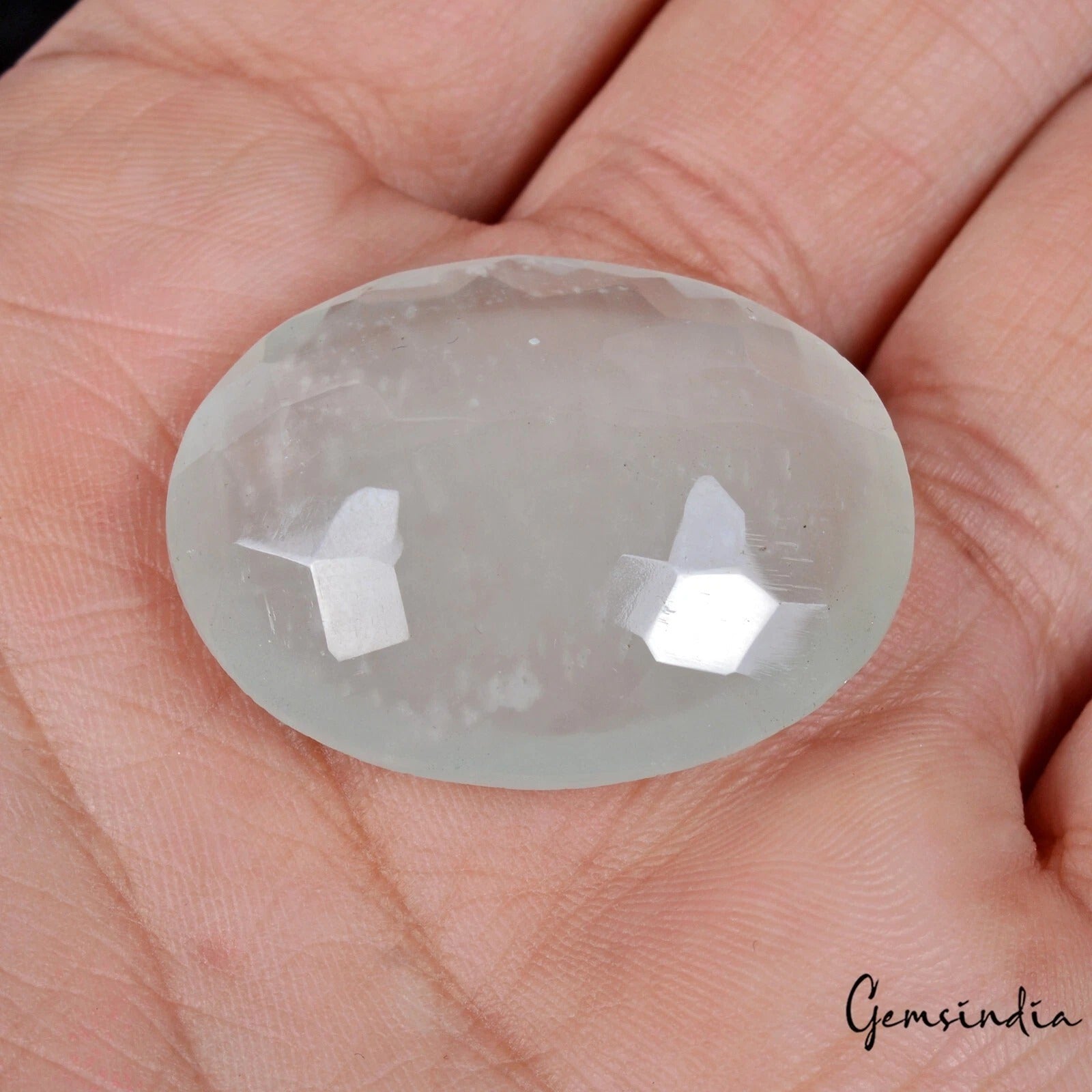 Aquamarine Loose Gemstone, Untreated, Blue — 31x25x10 mm, 52.00 Ct, Brazil